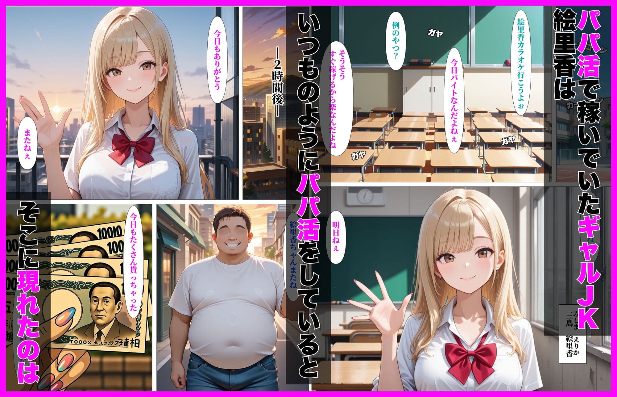 パパ活ギャルJKはきもおじ先生の生オナホになった話 サンプル 1