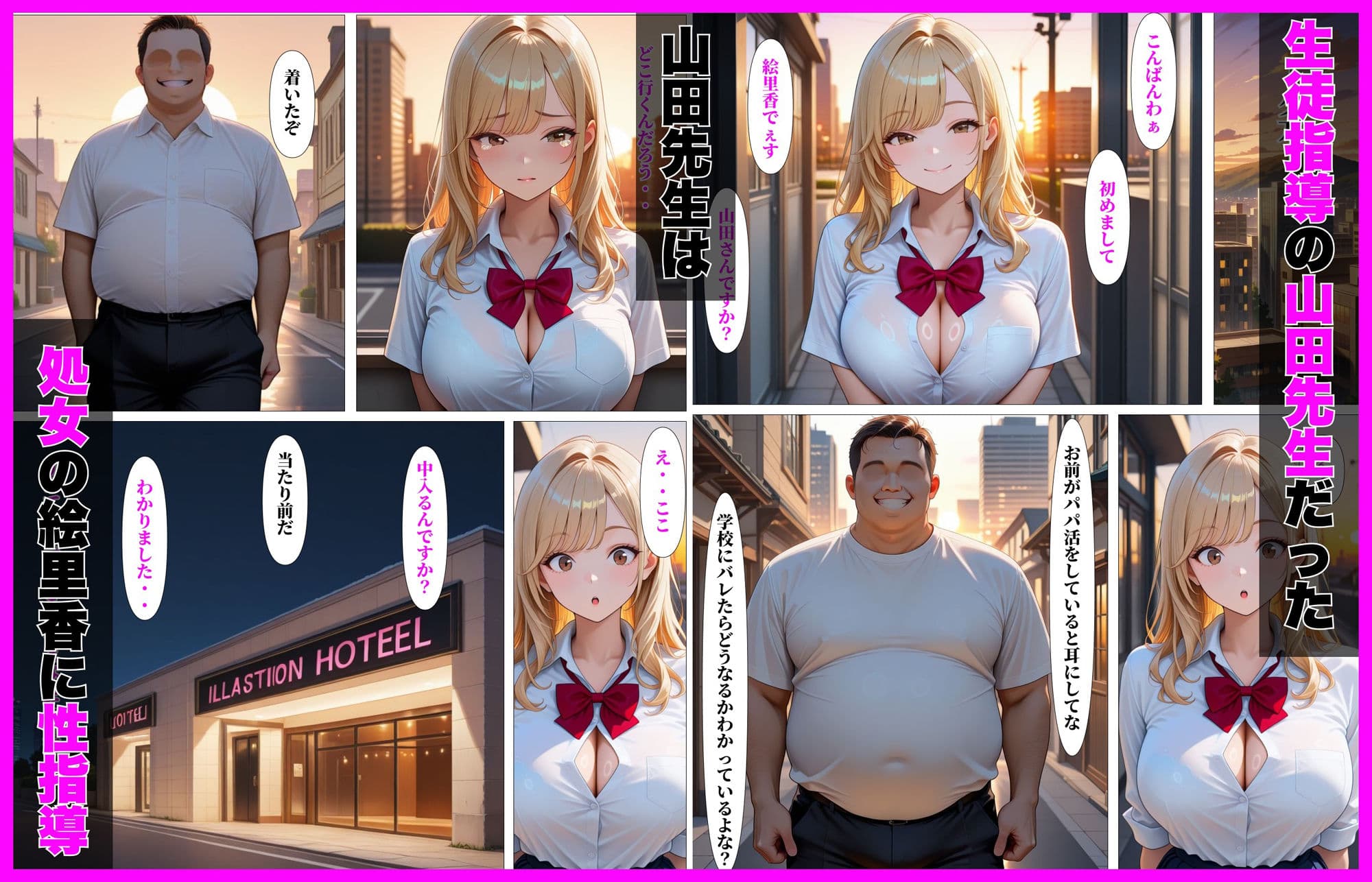 パパ活ギャルJKはきもおじ先生の生オナホになった話 サンプル 2