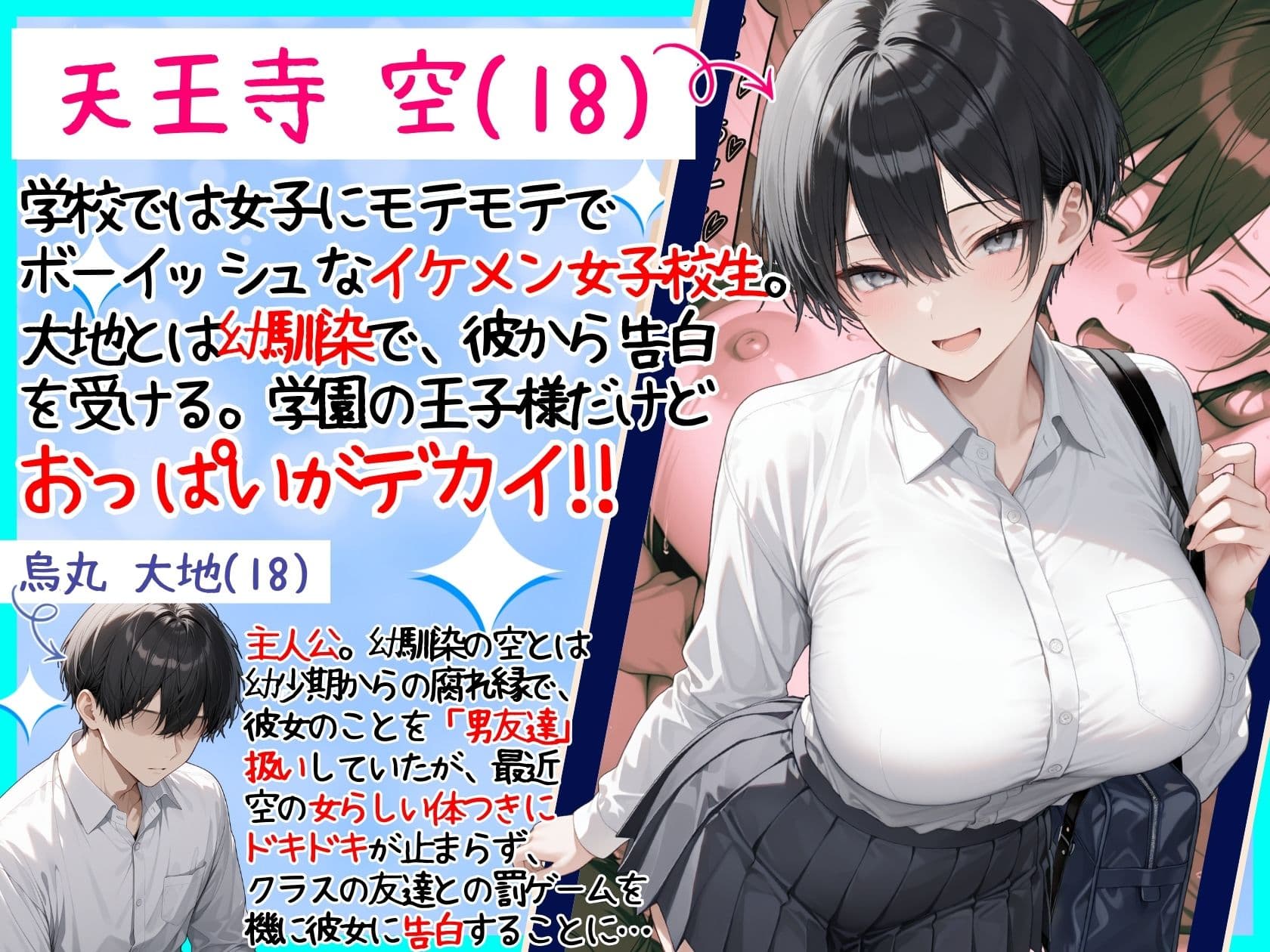 一週間後に学園の王子様な巨乳幼馴染とイチャらぶセックスする話 サンプル 1