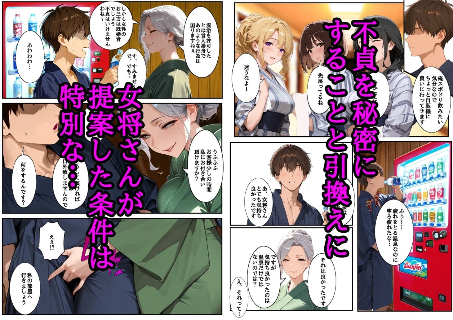 母親の代わりに主婦友達三人と温泉旅行に行ったらエロいことになった 総集編 サンプル 9