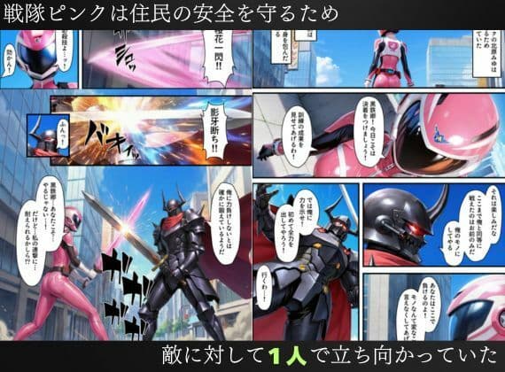 戦隊ピンクが洗脳調教によって戦闘員化してしまう サンプル 1