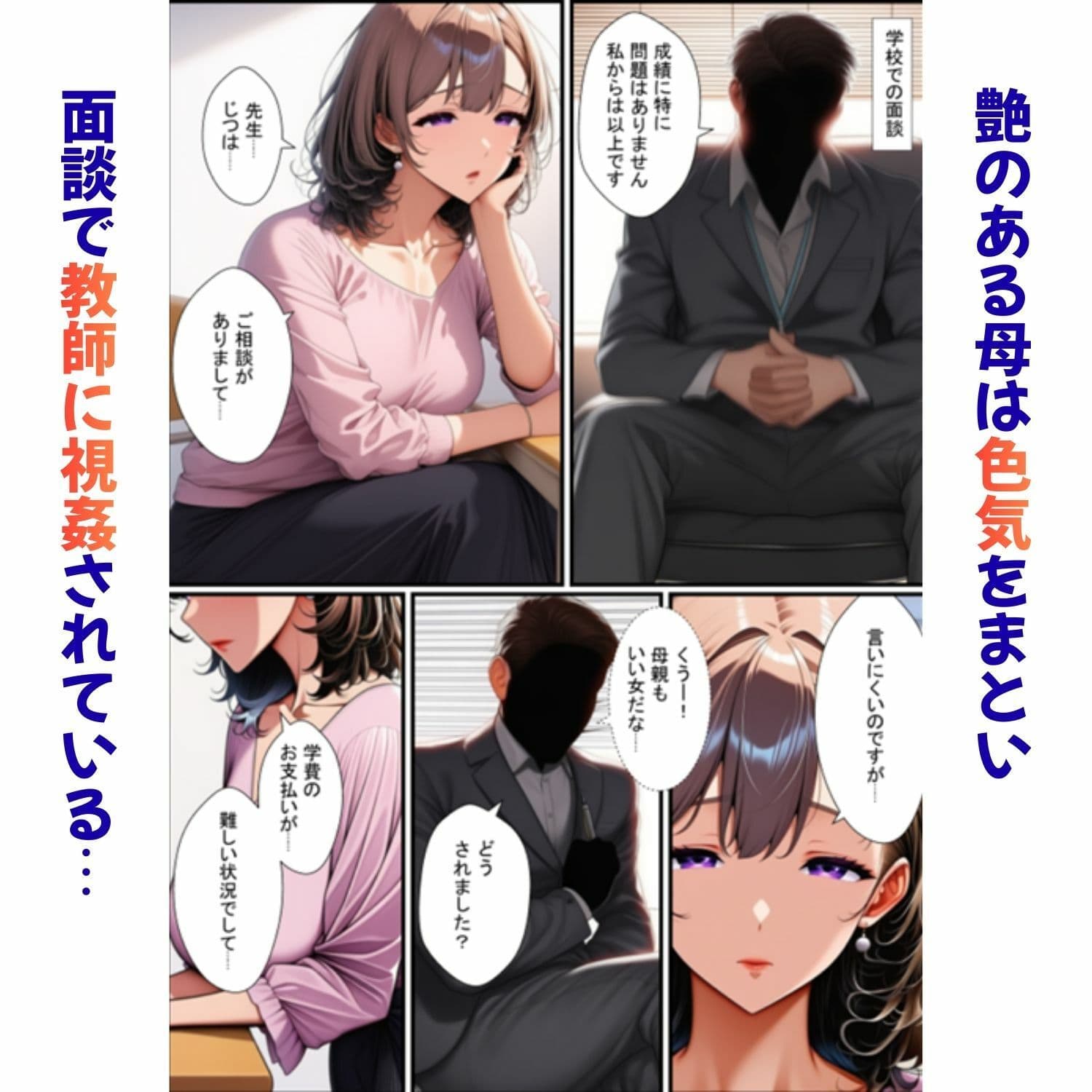 処◯の教え子(娘)と巨乳の母親が親子丼で絶頂!担任教師に生中出しされる放課後 サンプル 2