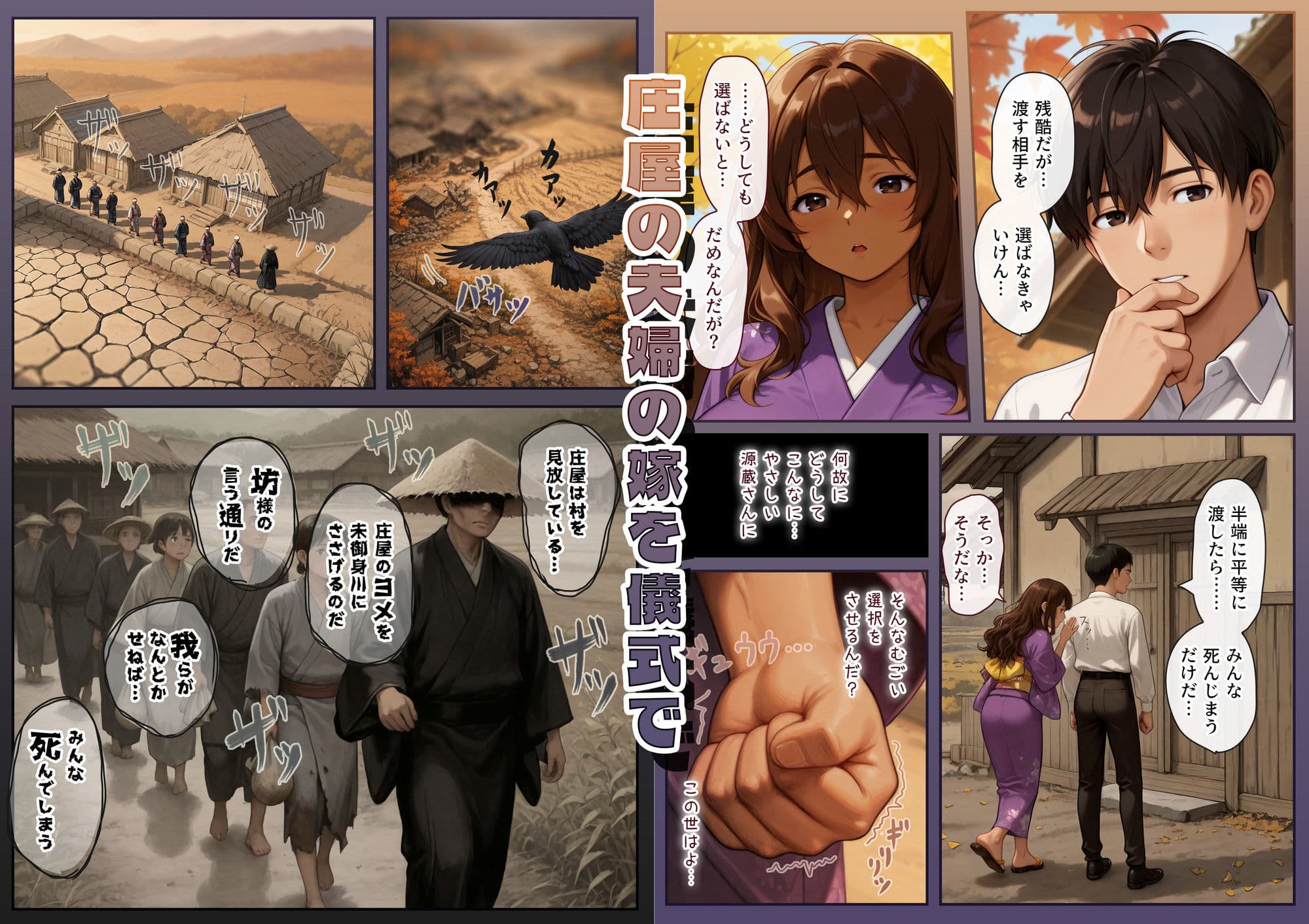 『明治助平浪漫譚』生贄にされた爆乳女は緊縛されてぬれぬれに、儀式はこれでヲハリ。「ムカサリ流し〜ヲハリ編」 サンプル 2