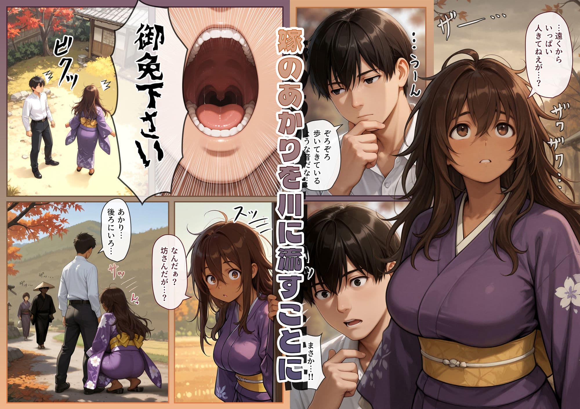 『明治助平浪漫譚』生贄にされた爆乳女は緊縛されてぬれぬれに、儀式はこれでヲハリ。「ムカサリ流し〜ヲハリ編」 サンプル 3