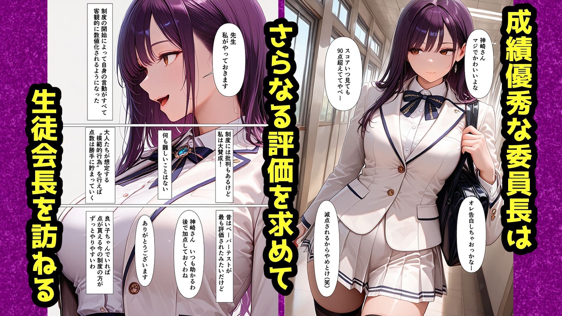 巨乳委員長快楽堕ち〜理性のログアウト〜 サンプル 1