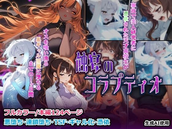 蝕宴のコラプティオ 美人研究者に憑依され美少女に変えられた天才○校生が、オスを喰い漁る黒ギャル淫魔に堕ちるまでの1ヶ月間