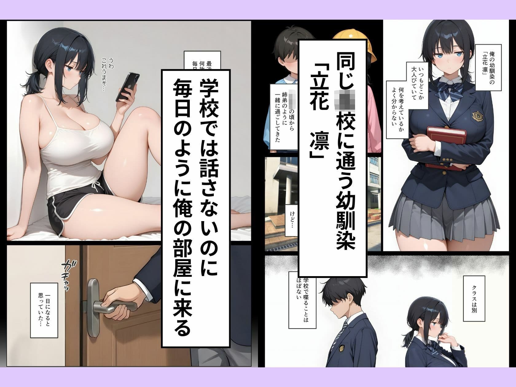 ちんぽを借りにきた無表情な陰キャ幼馴染とイチャラブセックスした話 サンプル 1