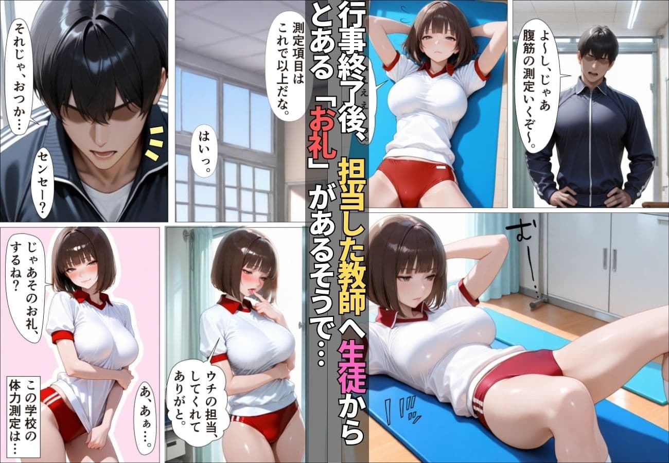 体力測定の後は・・・「生ハメ中出しOK!」魅惑のご奉仕SEX【コミック】【女子校生】【誘惑】【痴女】 サンプル 2