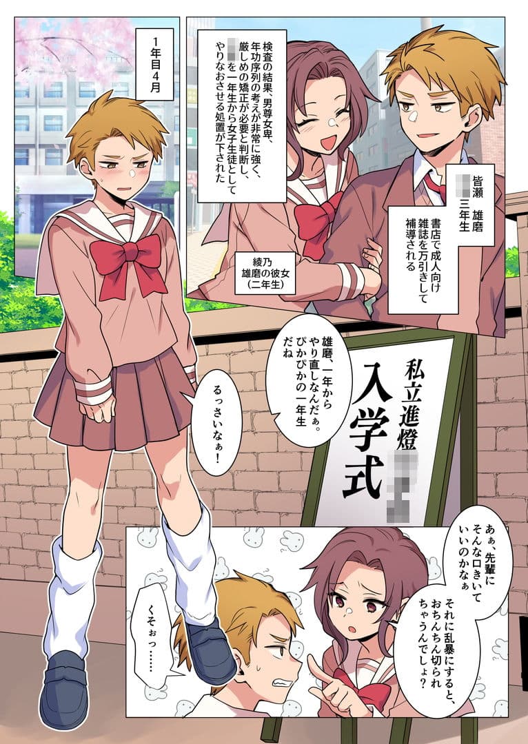 女装退行で矯正される男の子達 サンプル 3