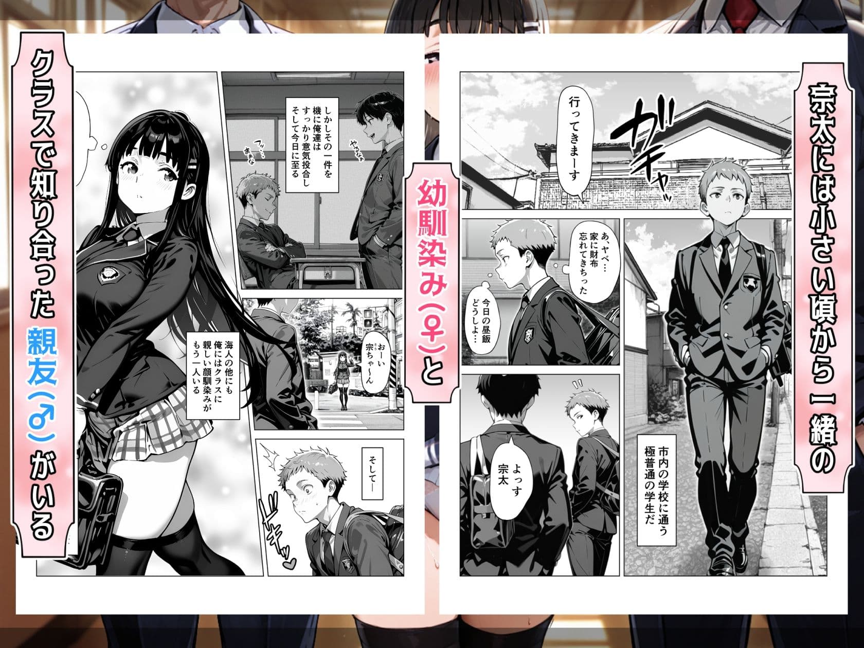 俺の幼馴染み(♀)と親友(♂)の距離感が、何かおかしい…。 サンプル 1