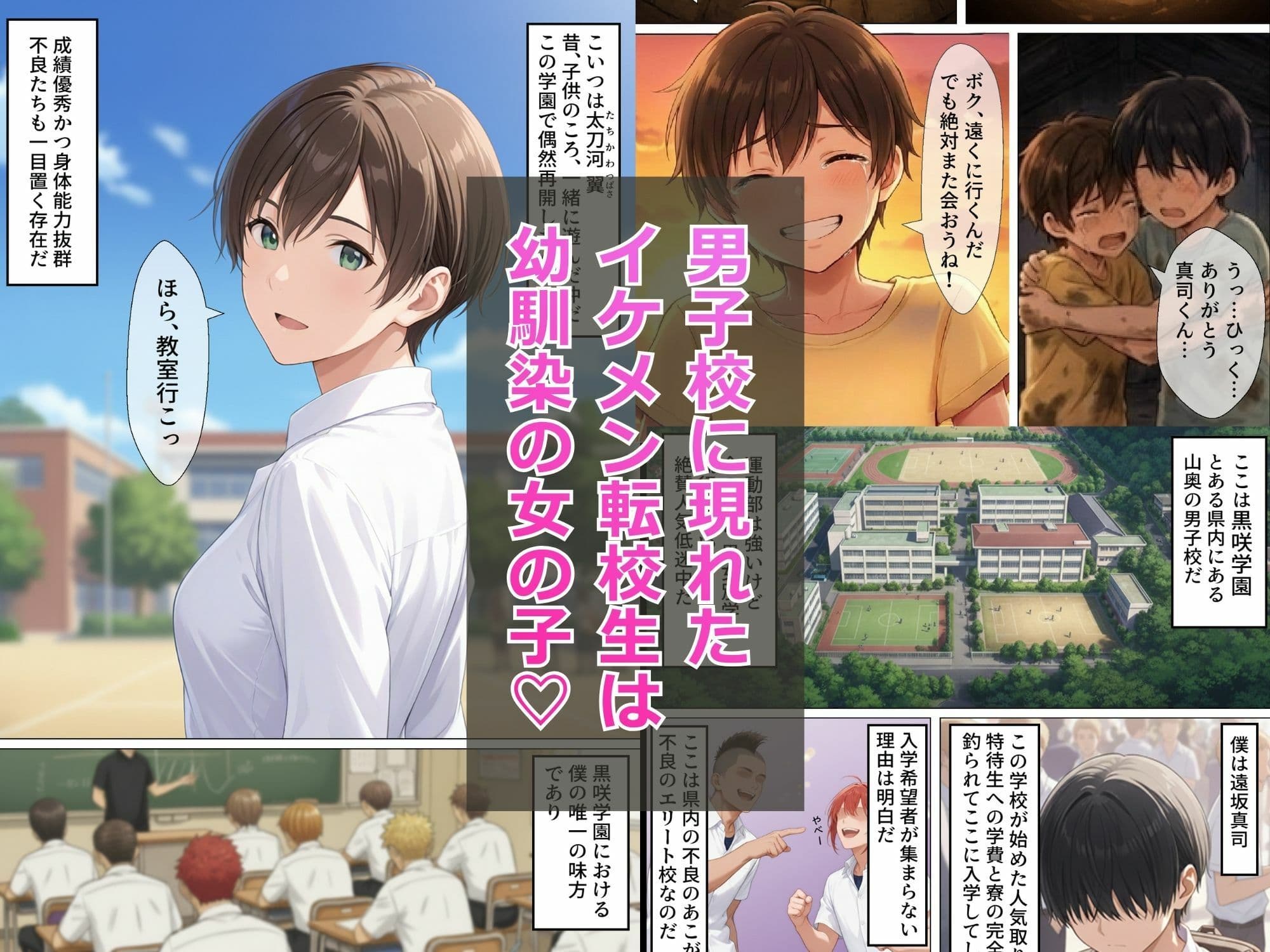 男装女子太刀河翼の受難 〜イケメン転校生のメス堕ち〜 サンプル 1