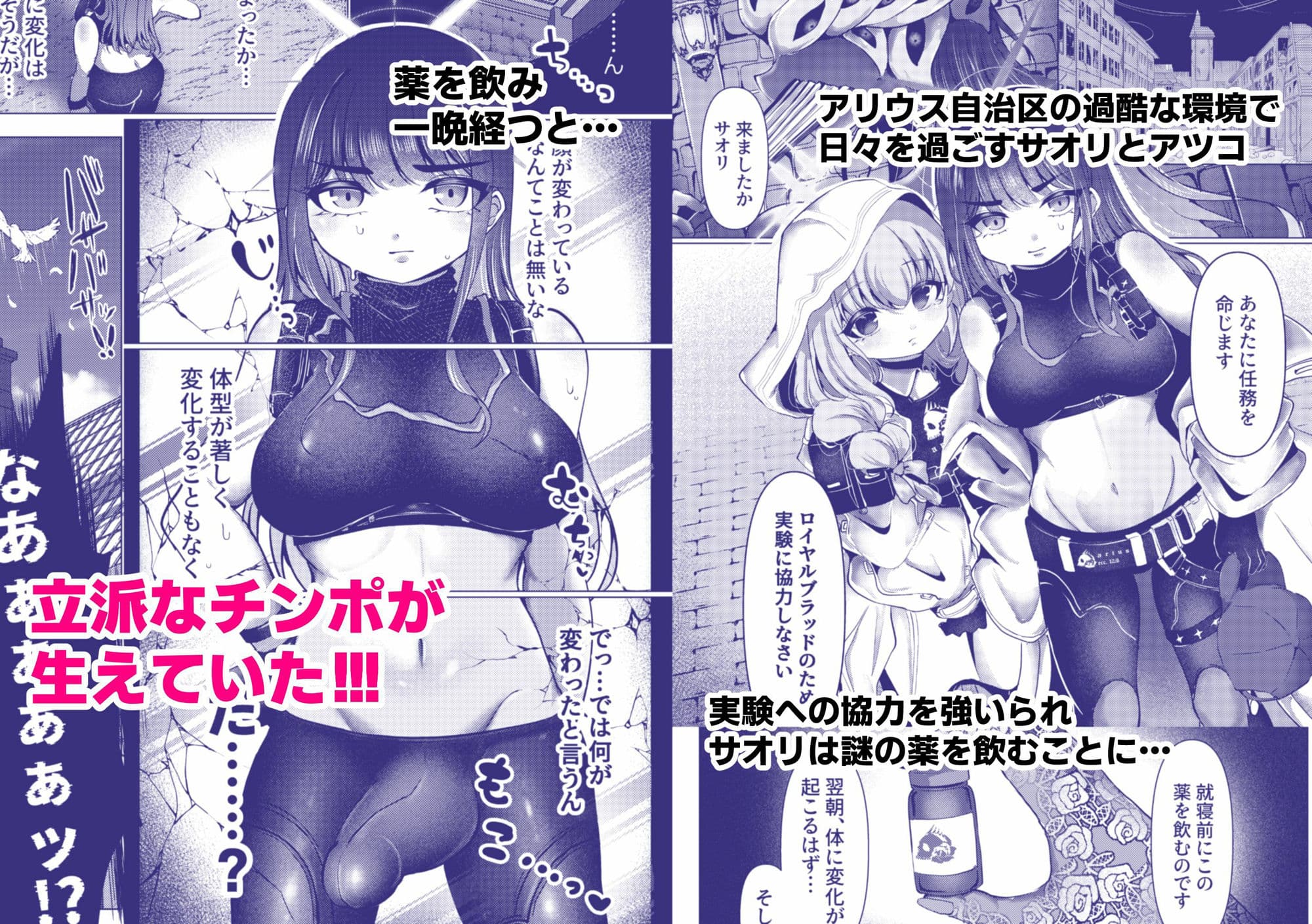 虚な媚熱に溺れゆく 〜ふたなりサオリと発情プリンセス〜 サンプル 1