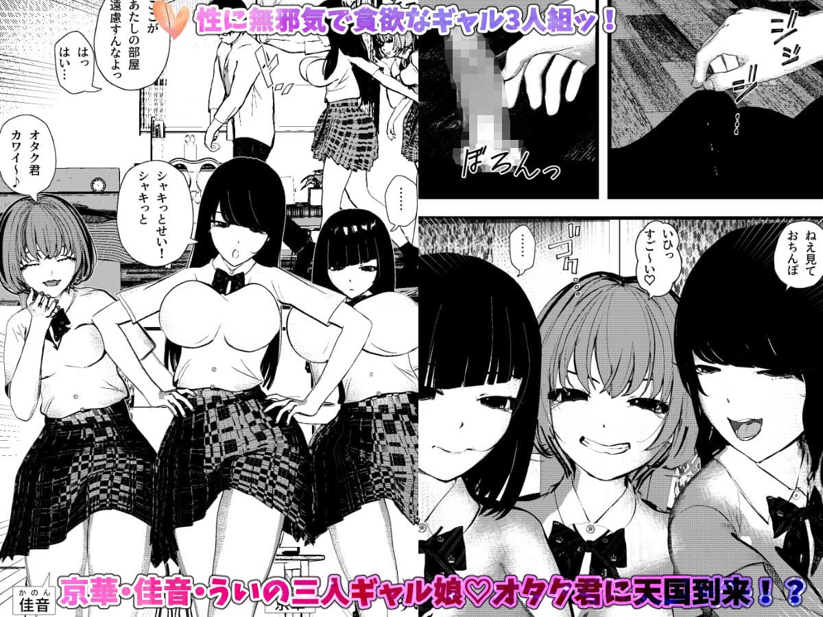 ギャルの性欲が強すぎる！ハーレム サンプル 1