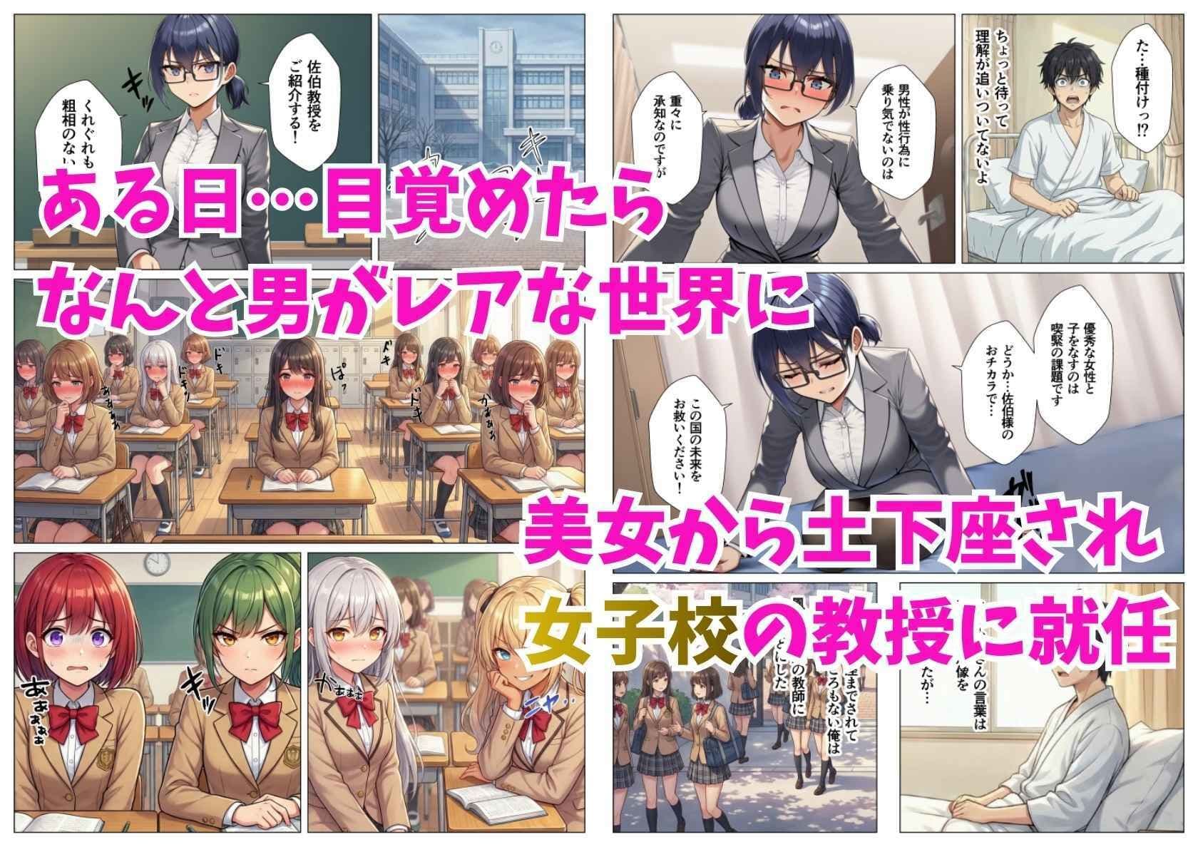 貞操逆転ハーレム!転生したら女子校の性担当教師だった件 サンプル 1