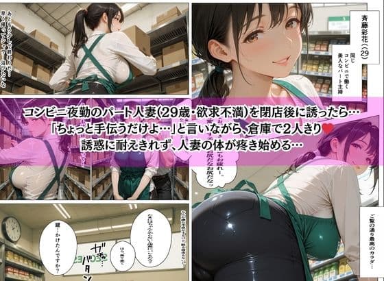 閉店後のコンビニでパート若人妻（29）の欲求不満ま●こをチャラ男バイトの デカマラで即ハメ寝取り！セックスレス膣が一発でオナホ化堕ち サンプル 2