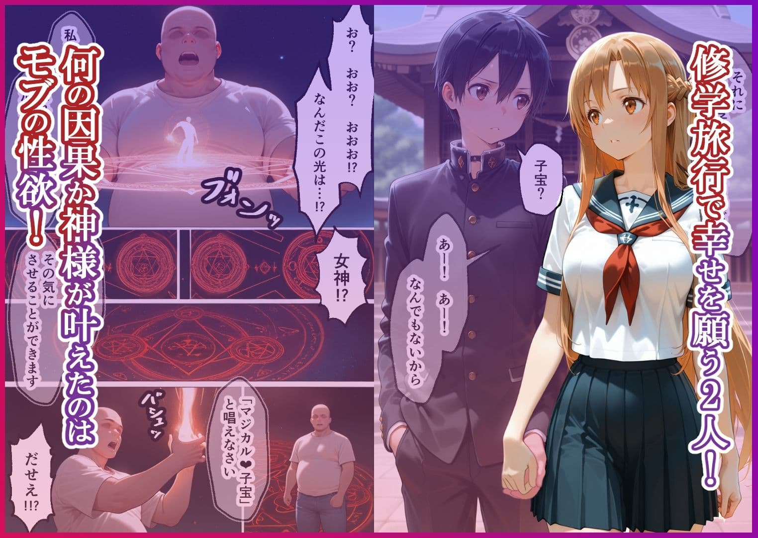 淫紋によって快楽 何度もイかされ寝取られる  アスナ編 サンプル 1