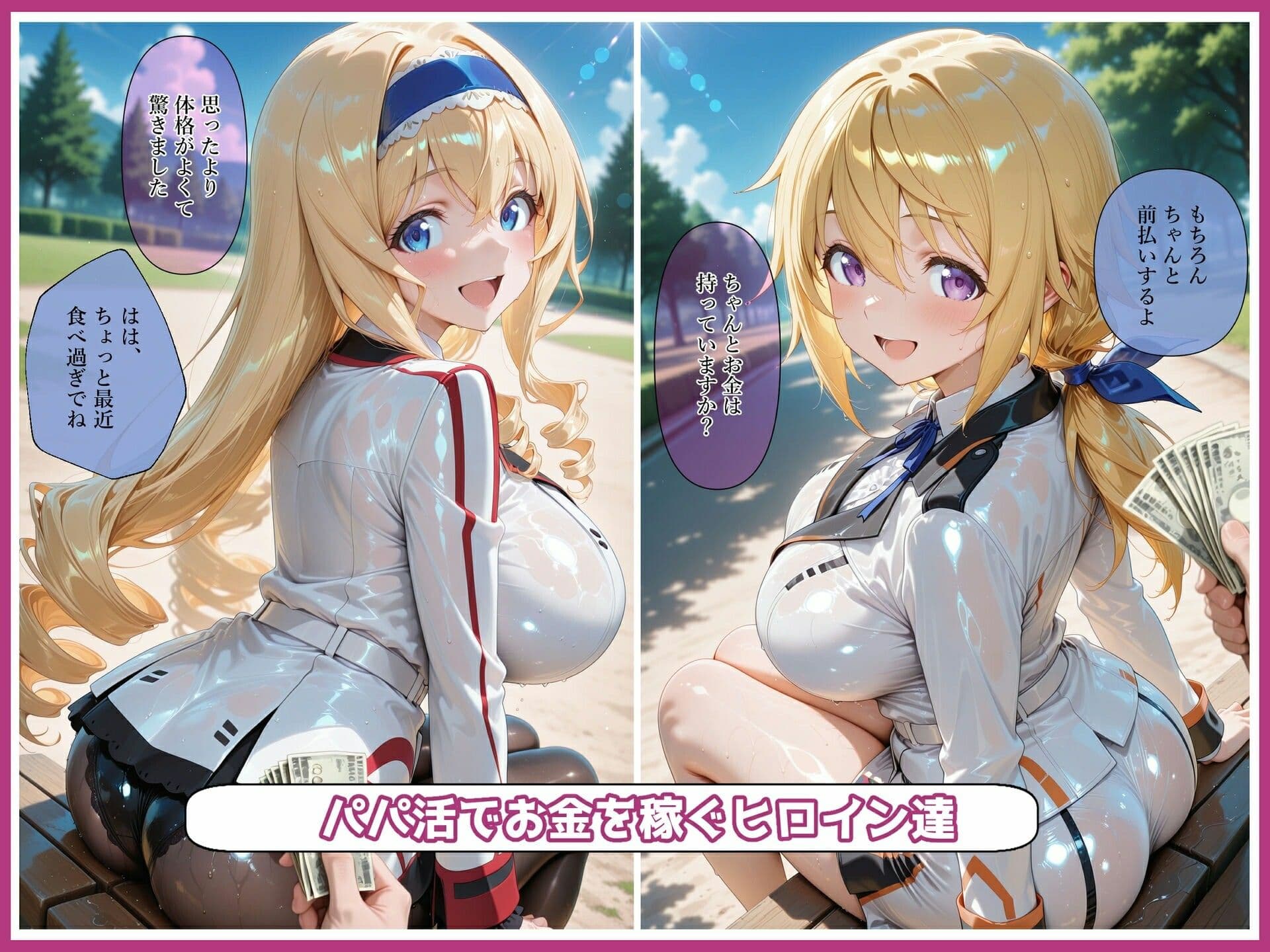 パパ活ヒロインと膣内射精えっちする話  I・〇編  シャルロッ〇・デュノア＆セシリ〇・オルコット サンプル 2