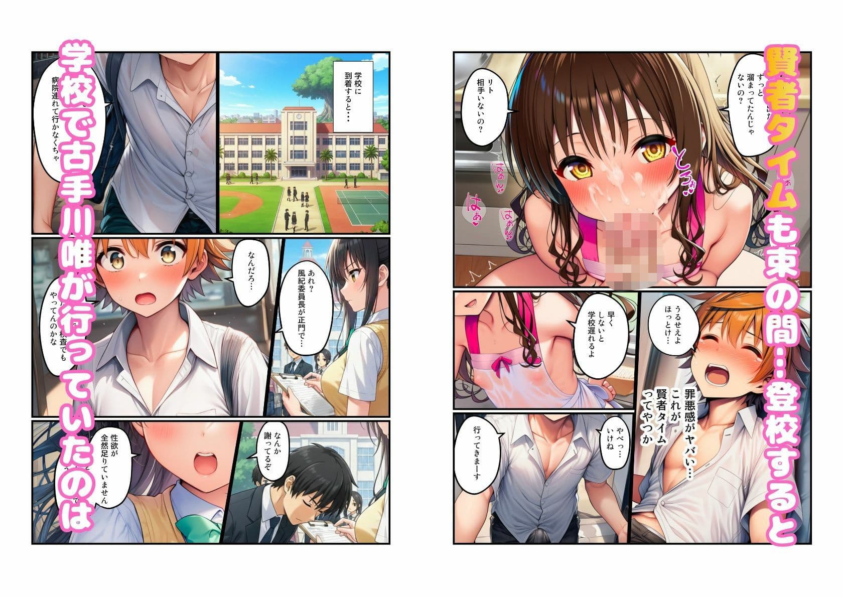 【常識改変の世界でリト快楽堕ち】とらぶる美女と(古◯川唯・金◯の闇・西◯寺春菜)とハーレムSEX サンプル 3