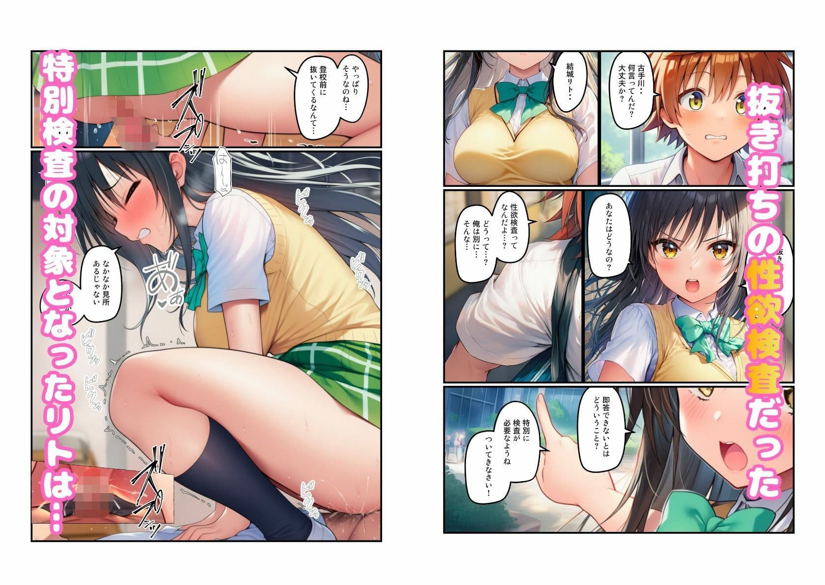 【常識改変の世界でリト快楽堕ち】とらぶる美女と(古◯川唯・金◯の闇・西◯寺春菜)とハーレムSEX サンプル 4