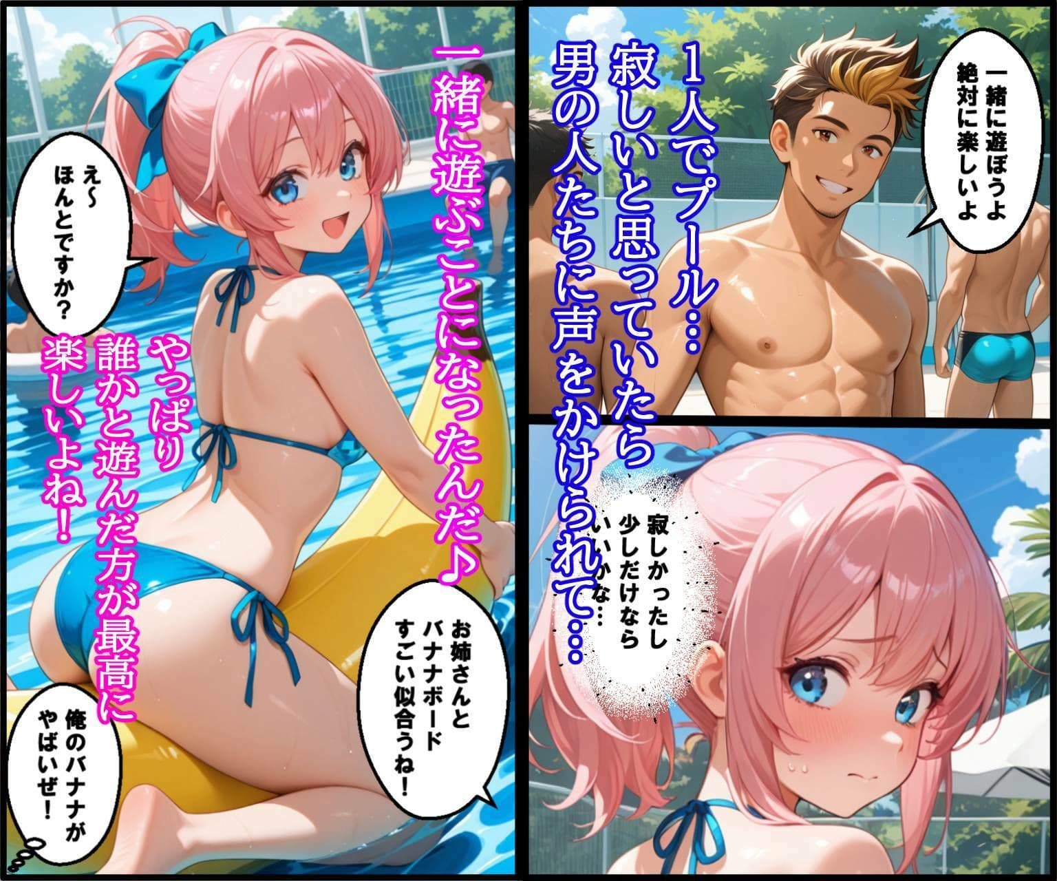 全裸アイドル プールに遊びに行ったら全裸になちゃった サンプル 3