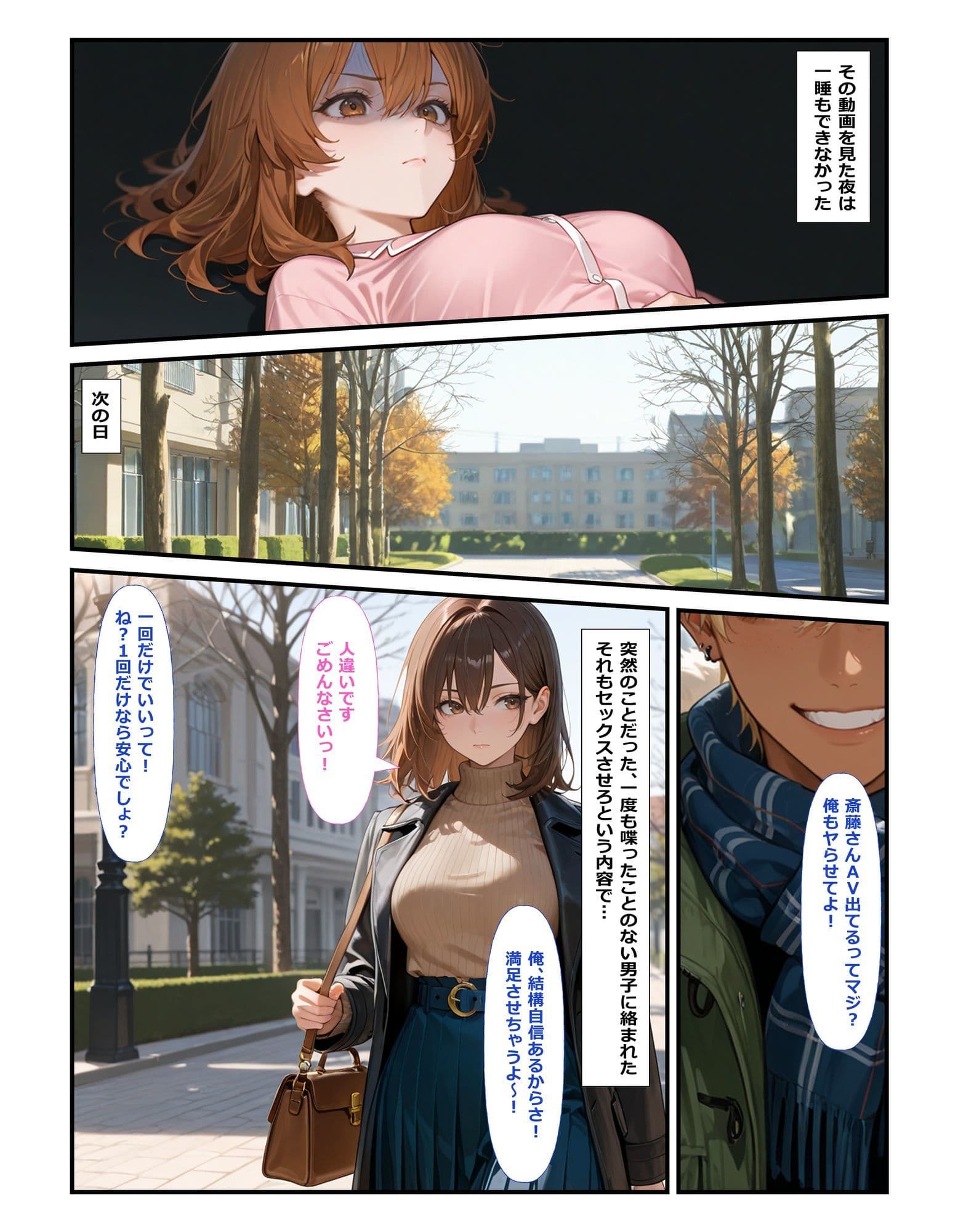 もう一人の私がAVに出ていたせいで  ビッチ扱いされて妊娠までしちゃいました サンプル 6