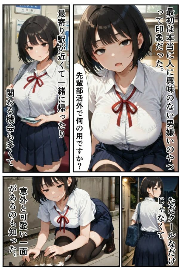 【本当にあったエロい話 3】クール長身巨乳な後輩をズブズブに依存させる話 サンプル 5