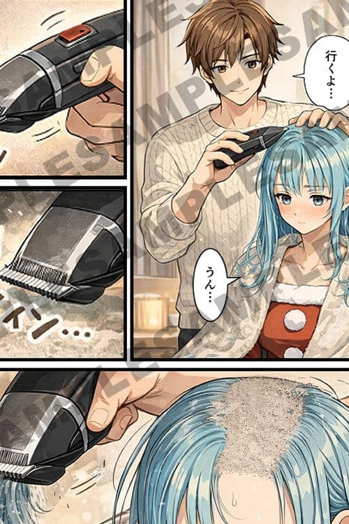 【断髪漫画】聖夜に舞う、貴方の雪 サンプル 6