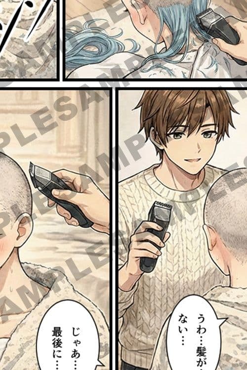 【断髪漫画】聖夜に舞う、貴方の雪 サンプル 7