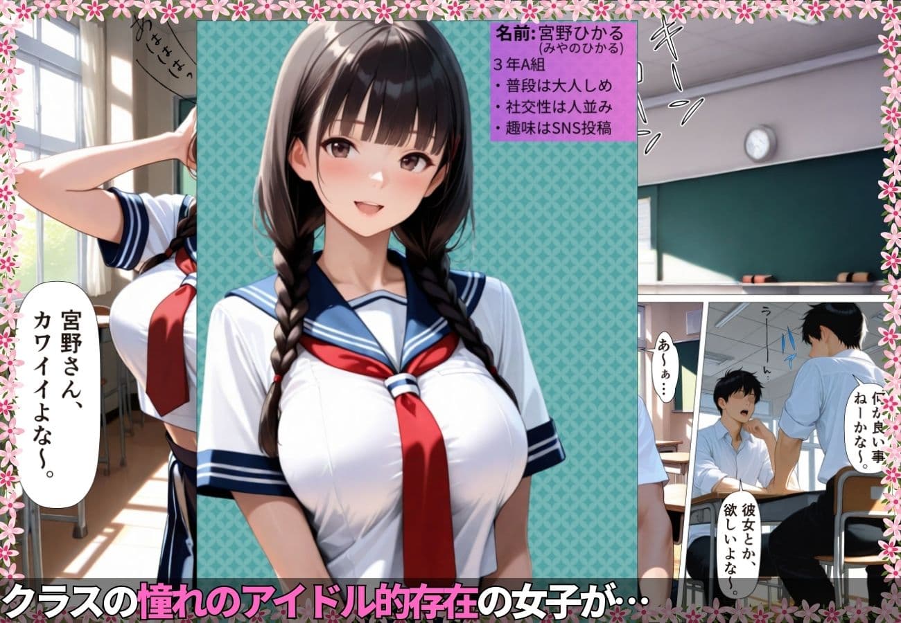 クラスのアイドルが放課後教室でのオナニーを見られチン堕ちした結果www【女子校生】【肉便器】【中出し】【いいなり】【ラブラブ】 サンプル 1