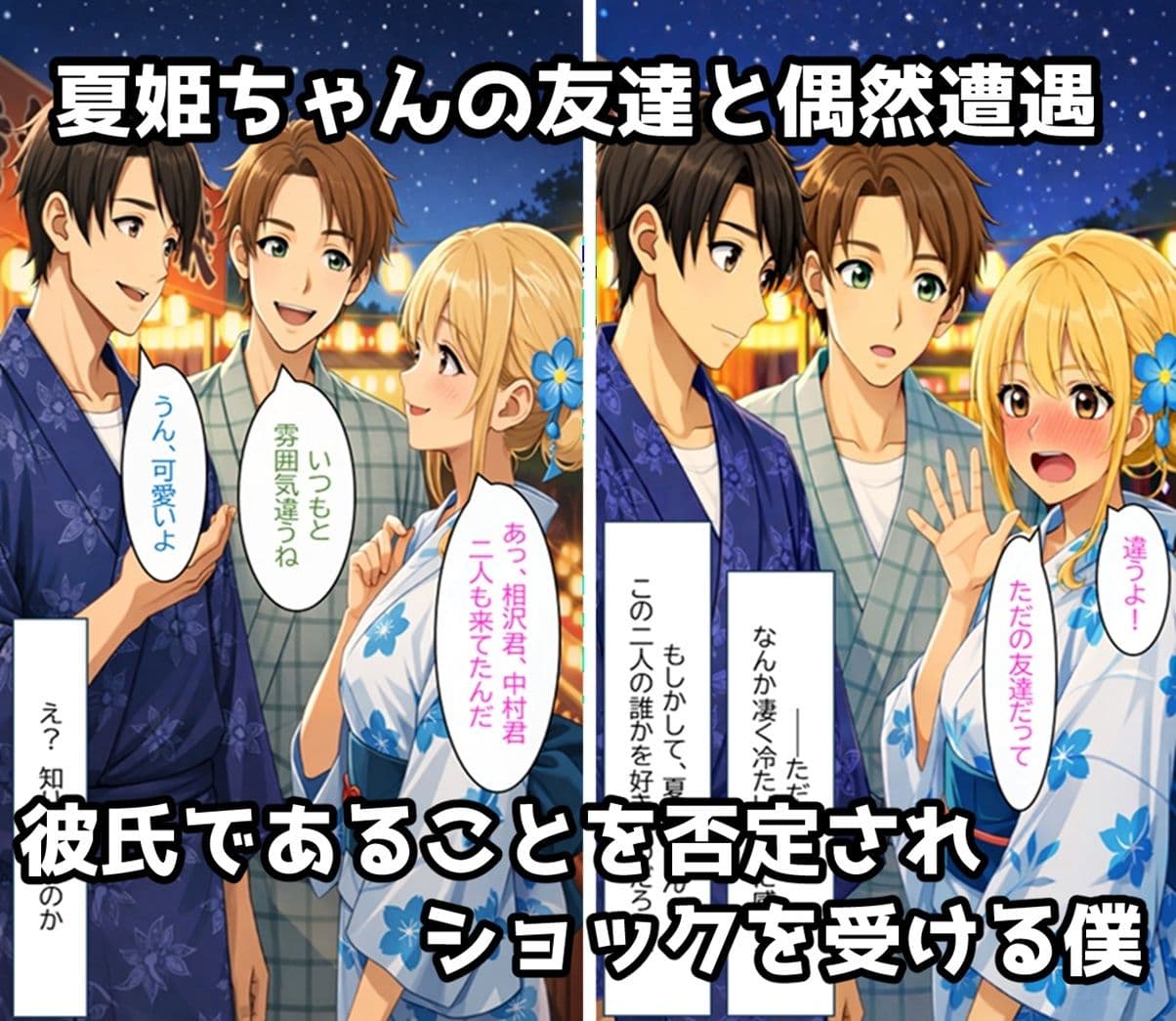 無防備すぎる同級生に、理性が追いつかなかった話 第5話「理性が折れた、夏祭りの夜に」 サンプル 3