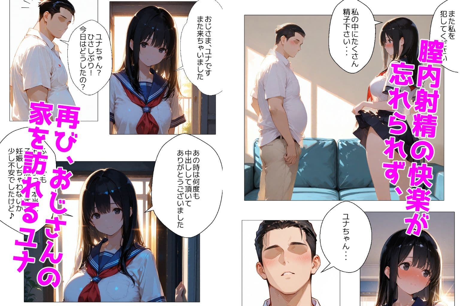 彼氏持ちなのに，おじさんの中出し沼にハマったユナちゃん◯◯さい サンプル 1