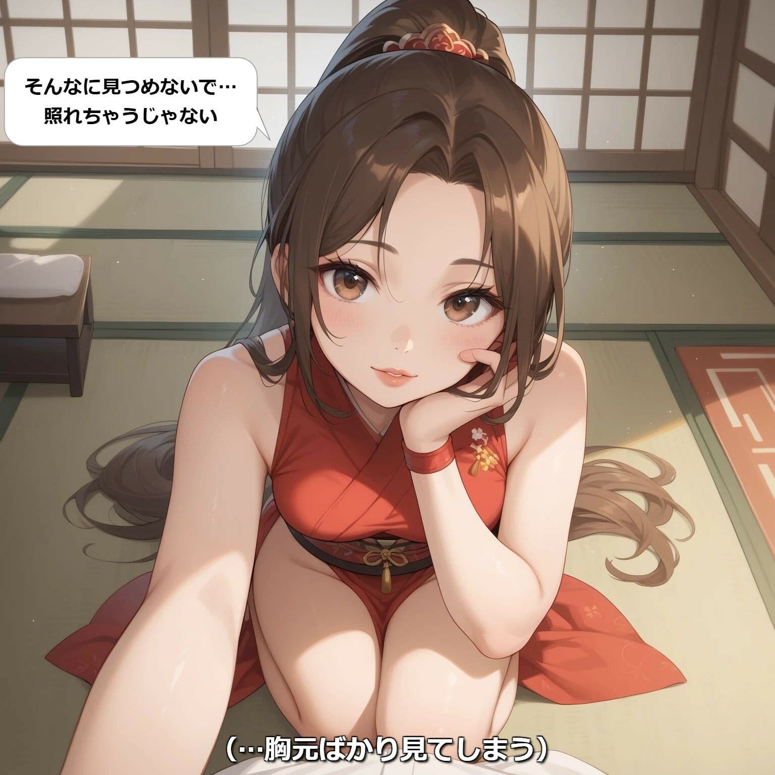 【フルカラー漫画】昼下がりの密事。不知火●と陽光注ぐ和室で過ごす、KO●外伝・禁断の情愛 サンプル 1