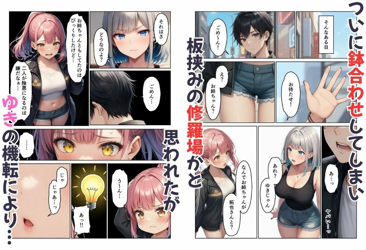 ギャル姉妹丼! 姉の相談にのったら妹まで付いてきてハーレム サンプル 9