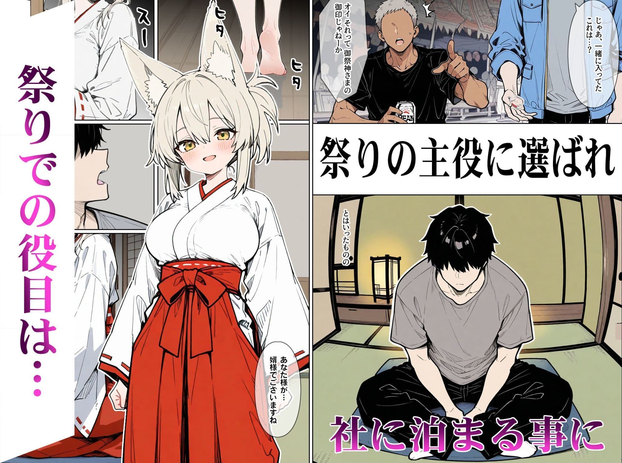 異神婚姻譚 キツネ巫女と子作り交尾（合本版） サンプル 1