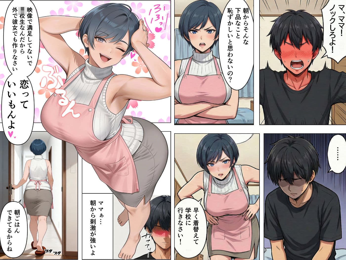 勝気ママの甘い弱点 〜ママだけど息子の性欲に負けちゃう話〜 サンプル 2