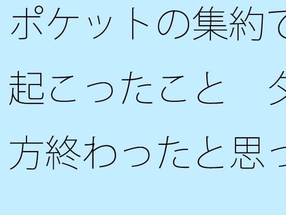ポケットの集約で起こったこと  夕方終わったと思ったらまだそこに・・外で何があったか回想