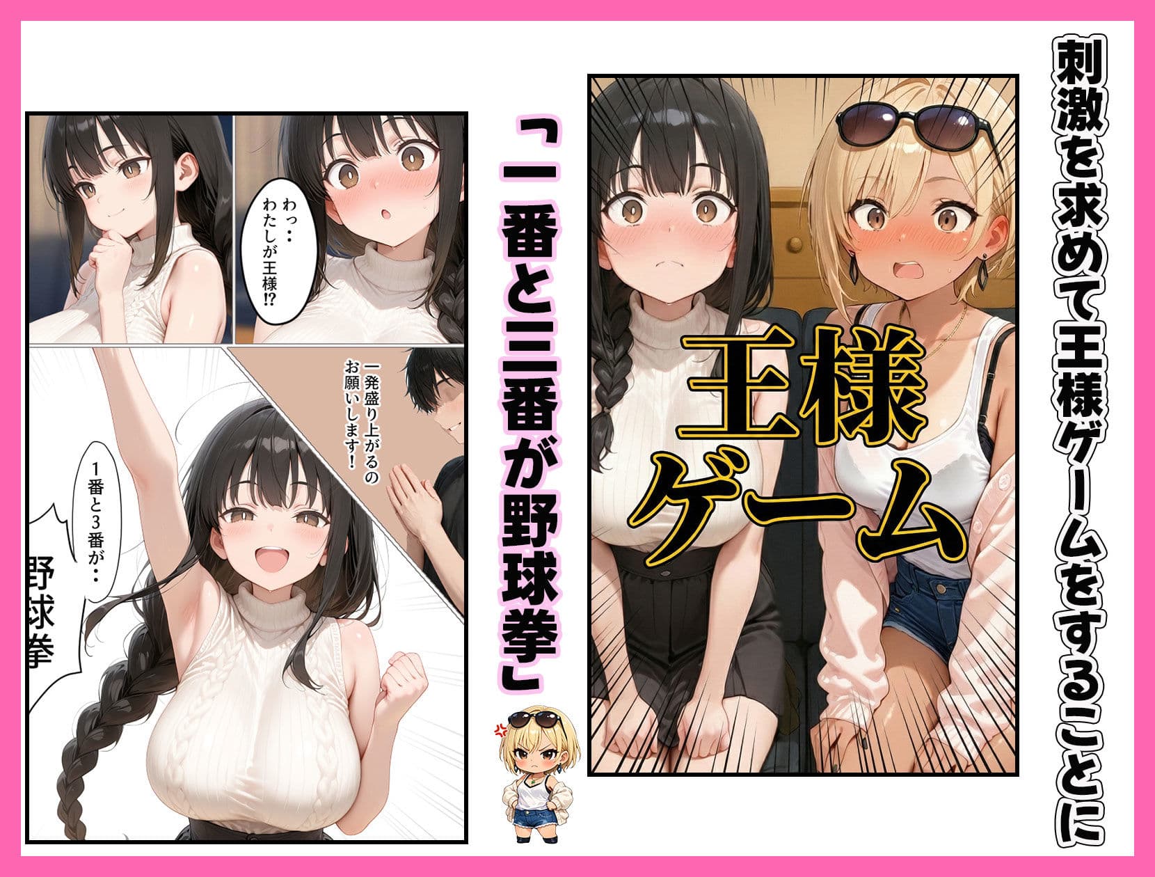 マチアプで出会ったご無沙汰清楚OLと雑魚マンギャルをWお持ち帰り!宅飲み泥●王様ゲームで理性崩壊しちゃった話 サンプル 5