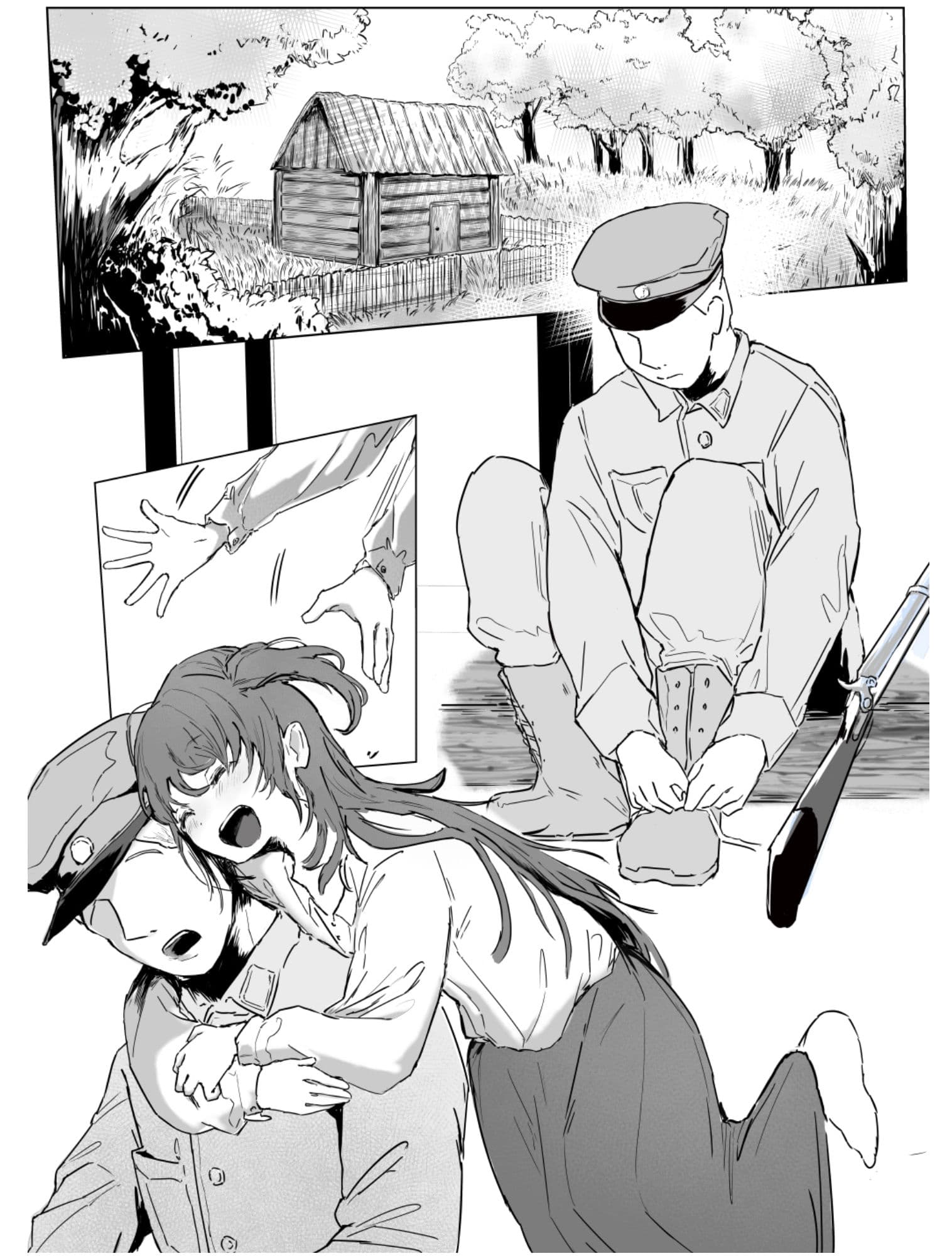 戦時下で妻と娘が略奪凌●レ●プされる話 サンプル 1