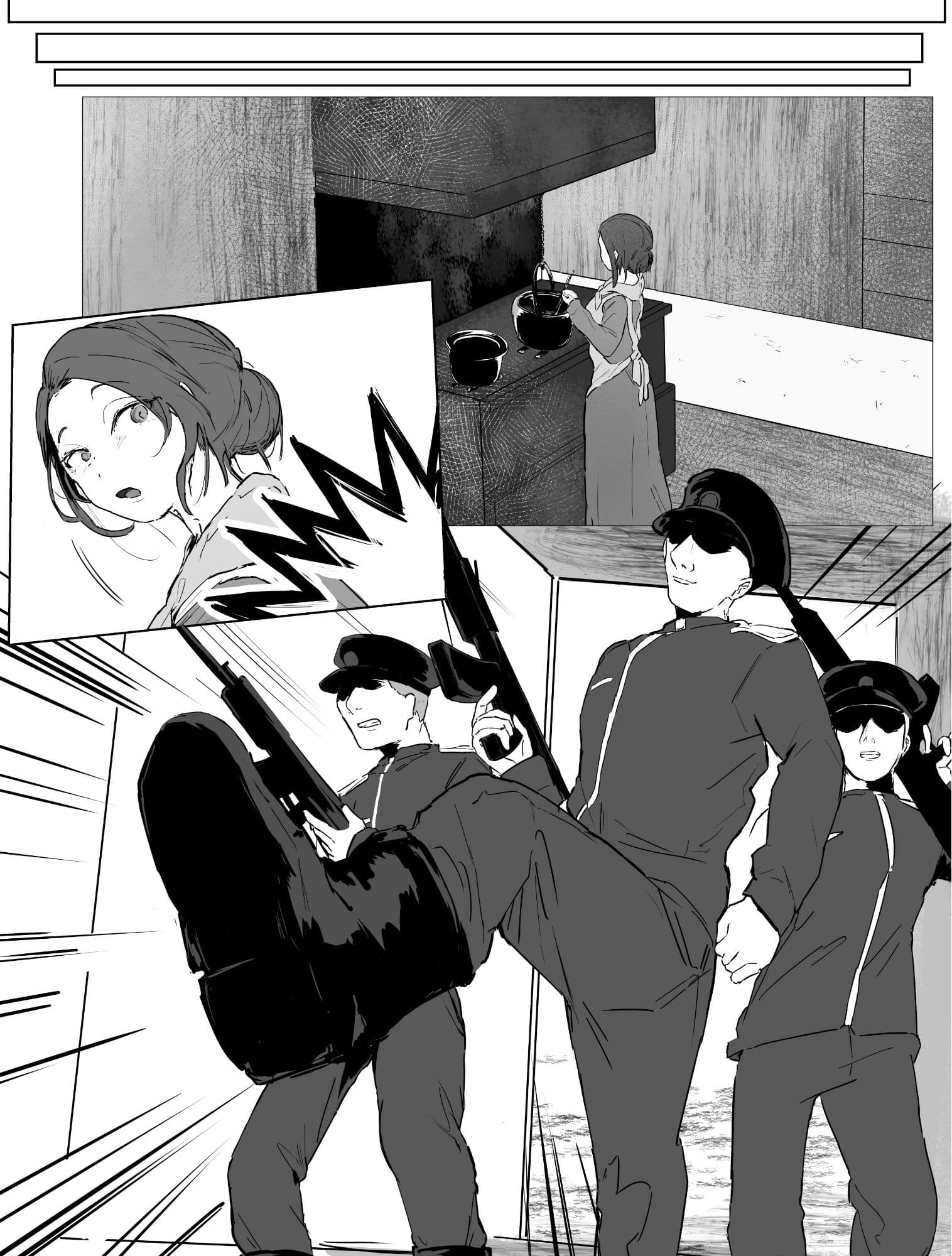 戦時下で妻と娘が略奪凌●レ●プされる話 サンプル 4