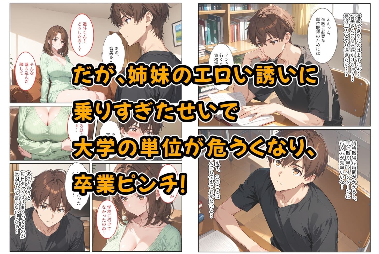 養子になったら爆乳義母と双子義妹に誘惑されて中出しセックスしています!〜母娘ハーレム編〜 サンプル 2