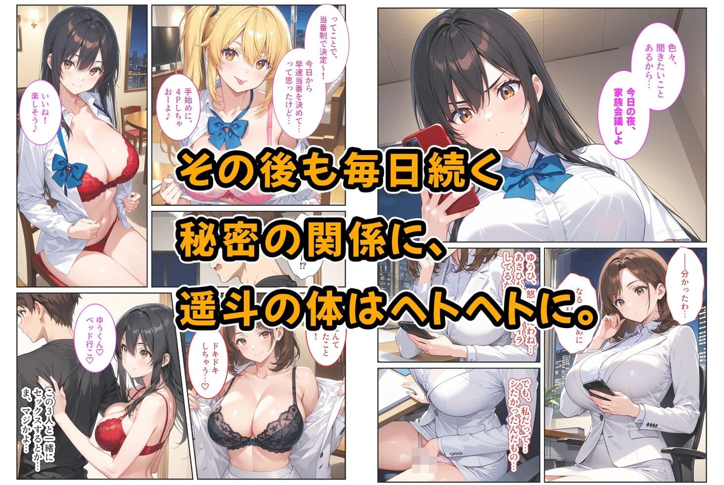 養子になったら爆乳義母と双子義妹に誘惑されて中出しセックスしています!〜母娘ハーレム編〜 サンプル 7