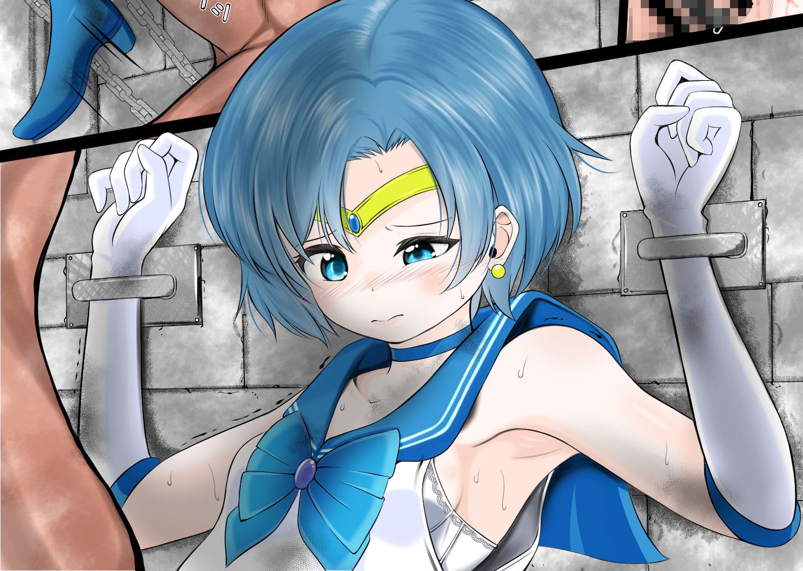 地下牢で拘束され仲間の救助も間に合わずレ●プされてしまうセーラ●マーキュリー サンプル 4