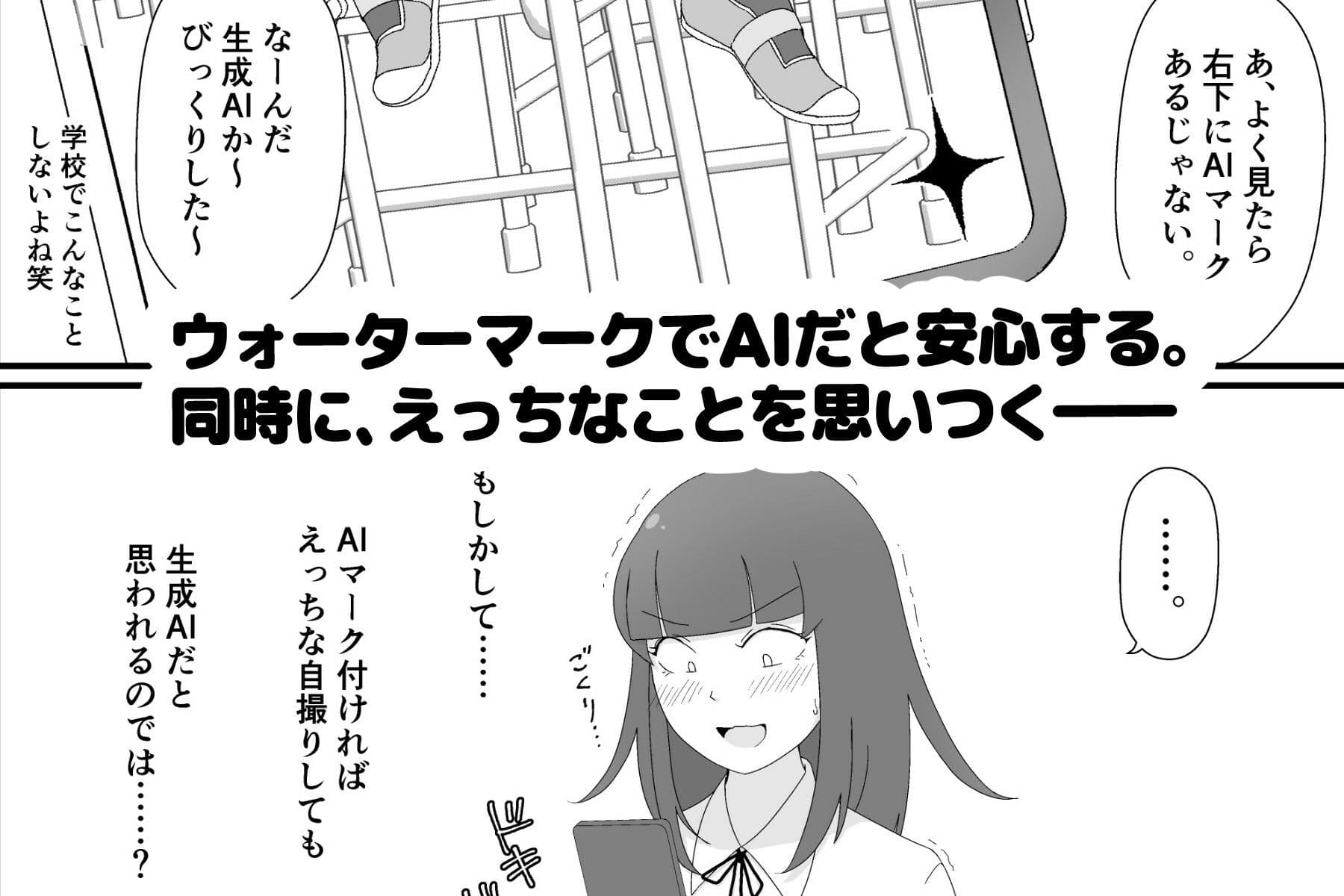 裏アカ偽装AI露出〜AIマーク付ければバレない！？〜 サンプル 2