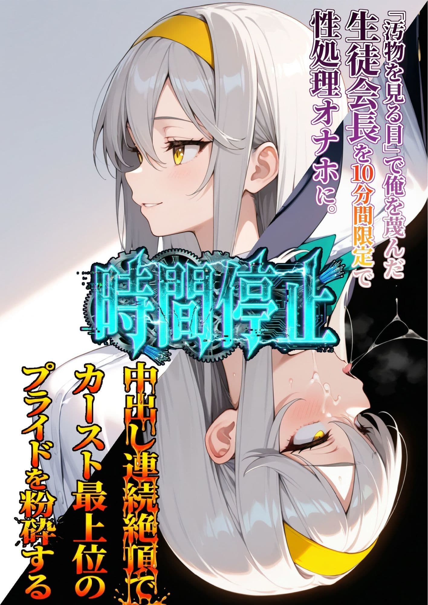時間停止「汚物を見る目」で俺を蔑んだ生徒会長を10分間限定で性処理オナホに。 サンプル 1