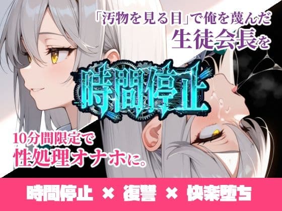 時間停止「汚物を見る目」で俺を蔑んだ生徒会長を10分間限定で性処理オナホに。