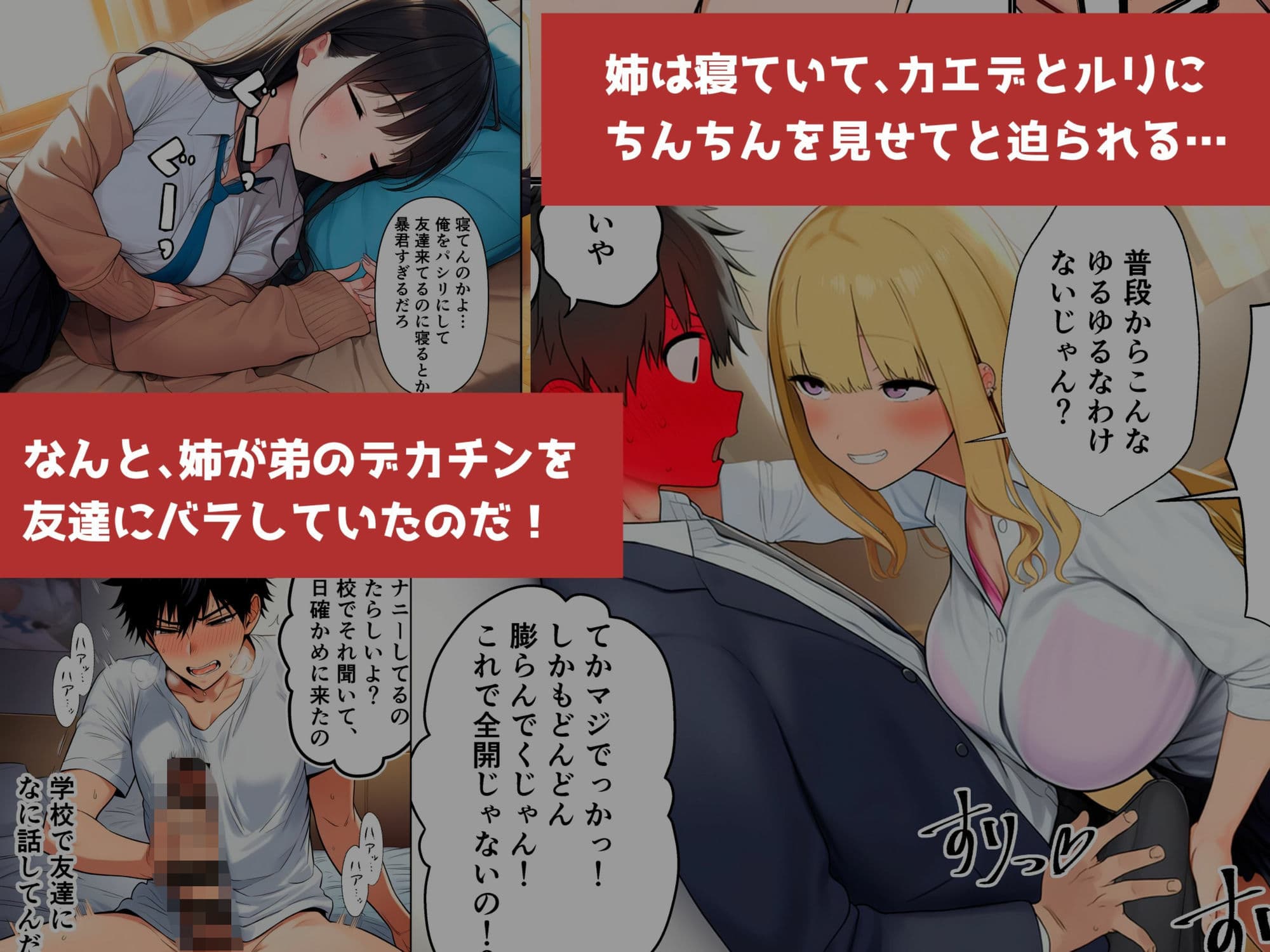 姉の友達にデカチンがバレてオモチャにされた サンプル 2