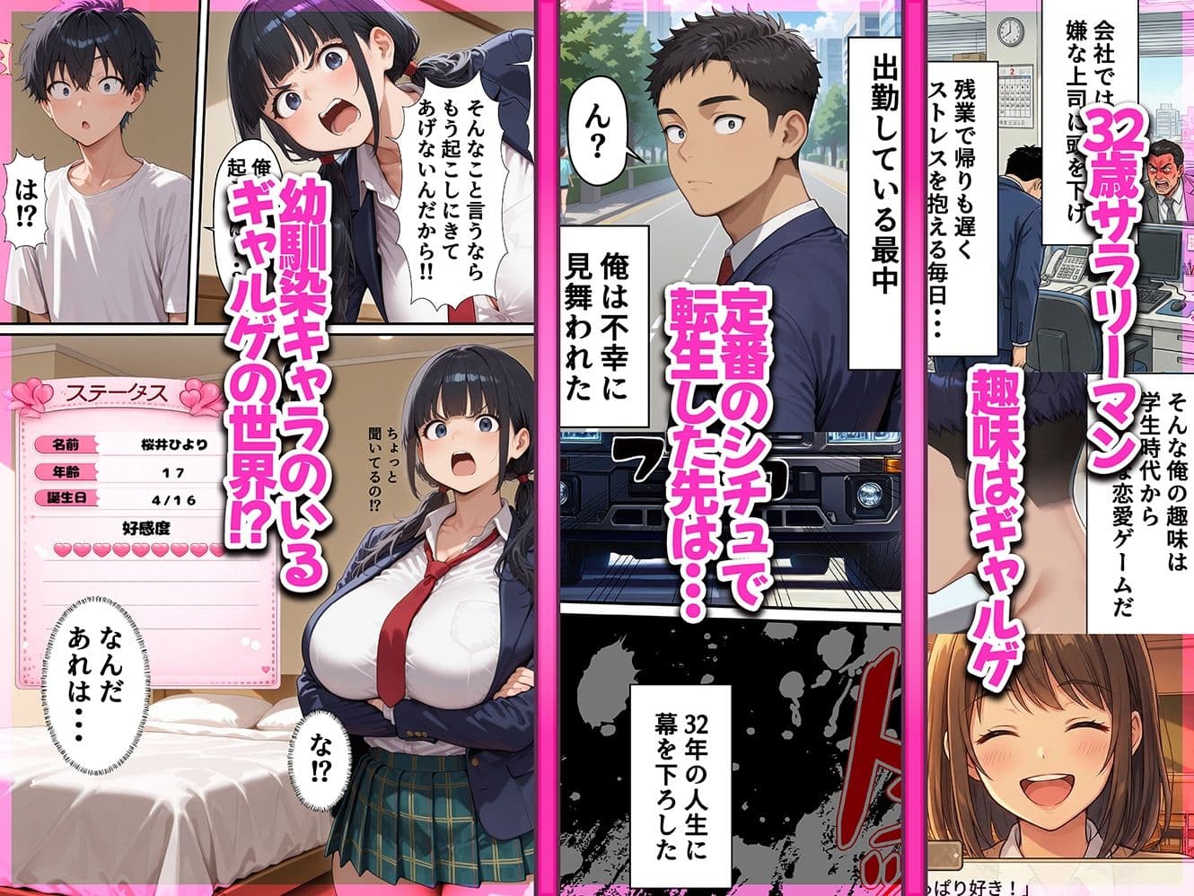 ギャルゲー世界に転生したら、ヒロイン達がライバルキャラに次々と寝取られた サンプル 1