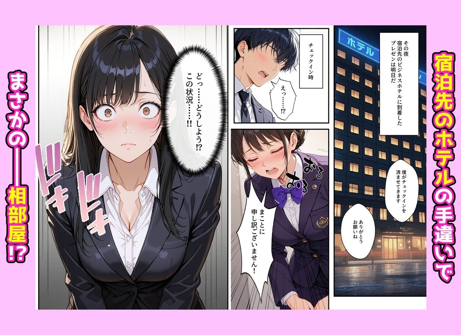 憧れの先輩との出張で相部屋になったので、エッチすることになった話 サンプル 2