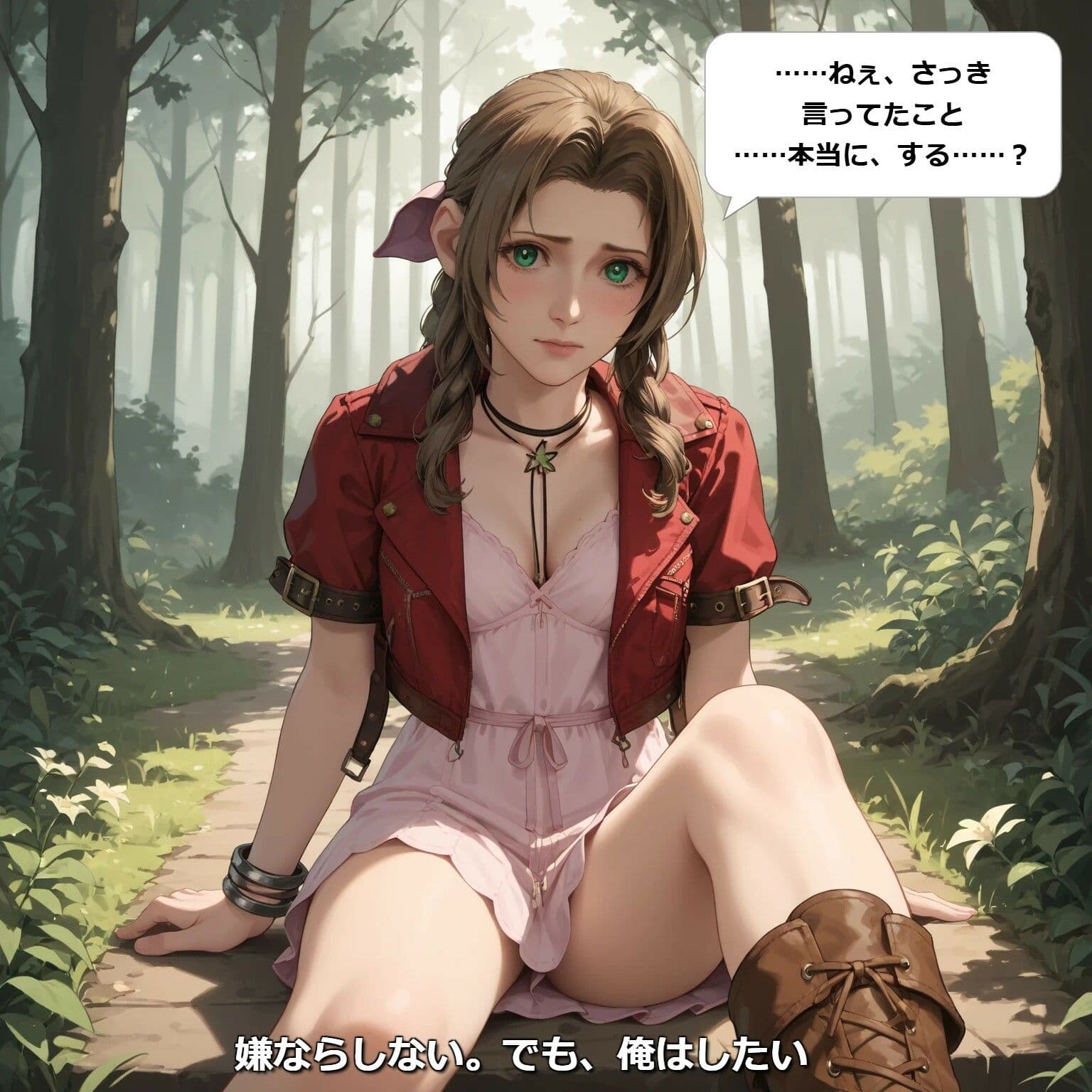 【フルカラー漫画】木漏れ日の調べに濡れて――。エアリ●と迷い込む、白昼の秘め事 サンプル 1