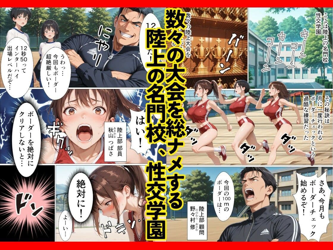 陸上名門校の部長が記録が悪いバツとしてその場で変態教師に性指導された話 サンプル 1